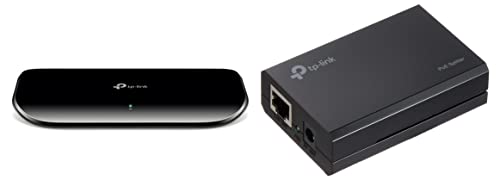 Image of TP-Link 8 Port Gigabit Ethernet Network Switch Hub | Plug and Play | Desktop or Wall-Mount | Traffic Optimization | Unmanaged (TL-SG1008D) & PoE Splitter 802.3af Compliant Gigabit Port