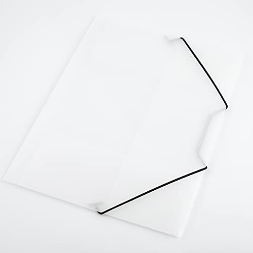 D.RECT 6 Stück Sammelmappe | Postmappe aus Kunststoff/PP mit Gummiband | Gummizugmappe aus plastik für DIN A4 | Transparent