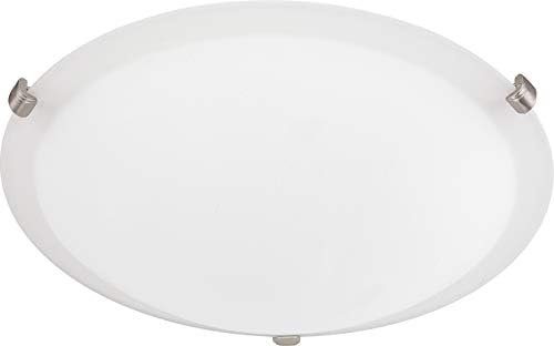Capital Lighting 2826FF-SW Alan Modern Soft White Glass Flush Mount Ceiling Light, 3-Light 180 Total Watts, 5" H x 16" W, Brushed Nickel