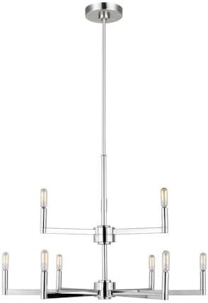 Generation Lighting 3164209-05 Fullton Chandelier, 9-Light 540 Total Watts, Chrome