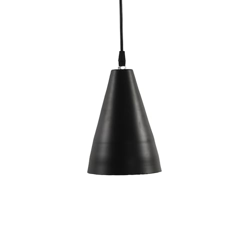 Image of BENE Hawaii Pendant Lamp, Mild Steel Indoor Modern Hanging Lamp, E-27 Base Ceiling Hanging Light for Home Decor, Kitchen, Living Room, Bedroom, 14 cm (Black, Pack of 1 Pc)