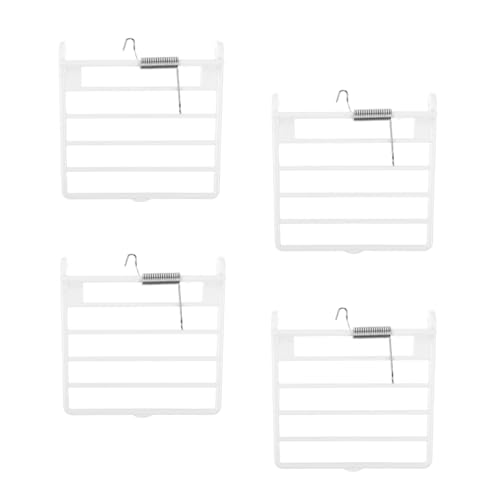 4 Pcs Bird Cage Door Accessories with Spring Wires, Pet Cage Door Parts for Birds, Small Animal(White)