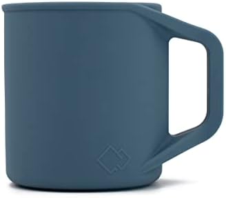 Myott Silicone Coffee Travel Camp Mug, Unbreakable, Reusable, Durable, 12-Ounce, Camping Cup, Outdoor, Indoor | Slate Blue