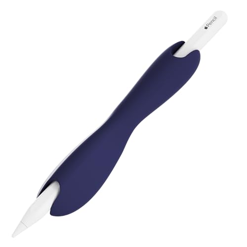 ELETIUO Grip Apple Pencil Pro�A��1/��2����AUSB-C���f���ɑΉ� �ی�V���R���X���[�u�J�o�[ �l�ԍH�w�Ɋ�Â����f���A���w�b�h�f�U�C�� ���C�[�d�ƃ_�u���^�b�v�ɑΉ� �u���[