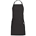 GA Homefavor Chefkoch Grill Schürze für Gewerbe, Restaurants, Privat aus Baumwolle mit Nackenband in Schwarz (70 x 85 cm)