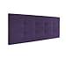 DHOME Tête de lit rembourrée Capitoné 8 cm de Grosor. Tête tapissée ACUALINE tissu et similicuir - Tête de lit double et simple (tissu lilas 135 cm (lits 120/135/140)