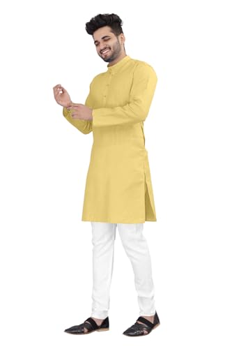 Image of trustous Mens straigth Solid Kurta Pyjama Set Combo in 100% Cotton with 16 Colour Option and Size are XS to 3XL for (Birthday,Wedding, Ceremony, Casual, Engagement)