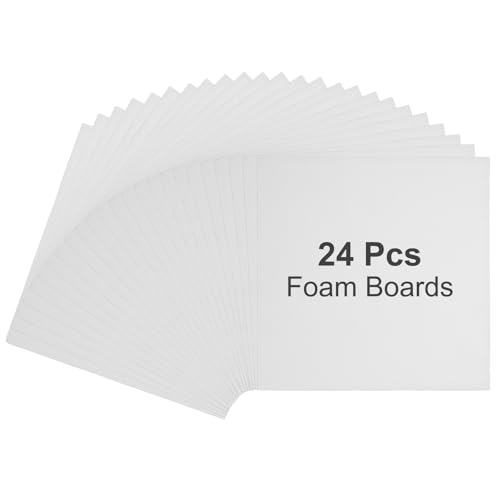 Planches en mousse PATIKIL 5mm lot de 24 panneaux blancs 10x10 pouces pour montage