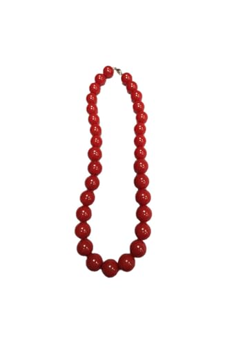 DISBACANAL Collar andaluza de perlas largo infantil - Rojo