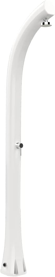 Solar Shower To Heating ARKEMA Jolly Plus White Solar Shower Polyethylene HD Tank 30 Litres Height 225 cm Ecological Outdoor Shower Hot and Cold Water Mixer Tap with ARKEMA B500 9003