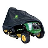 John Deere LP93917 Heavy Duty Fabric Standard Riding Lawn Mower Protective Storage Tarp Cover with Elastic Drawstring For 100-X300 Series Tractors