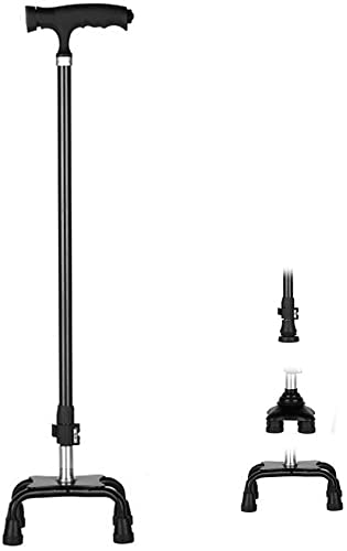 HUIBBGO Bastón para Ancianos, muletas multifuncionales, Andador, bastón de Fibra de Carbono, bastón Extensible, Multiusos, Ligero, fácil de Usar.