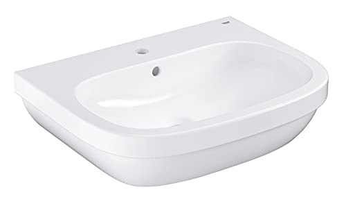 GROHE lavabo de salle de bains suspendu Euro ceramic, largeur 65 cm, profondeur 51 cm, avec trop-plein, porcelaine vitrifiée, finition blanc alpin, 39323000...