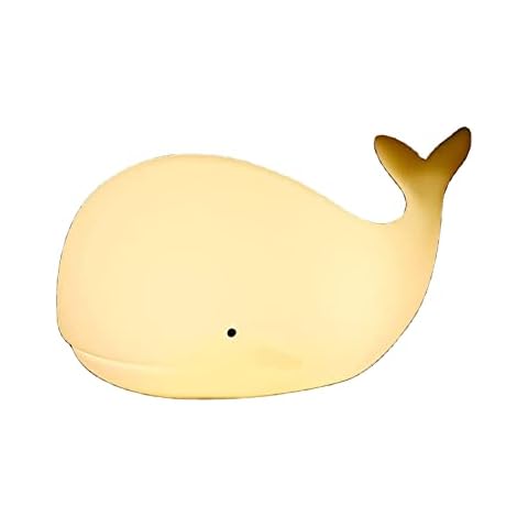 Mmjklkm Colorful Whale Painting Lamp Colorful Atmosphere Small Night Lamp Desk Decoration Bedroom Room Lamp Children's Gift Cover