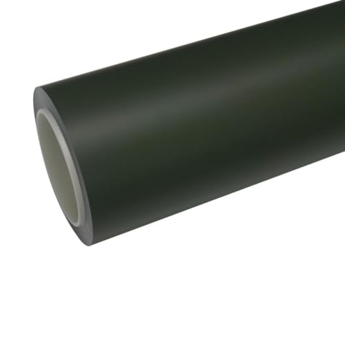 Image of WISDOM Olive Green Matte Self Adhesive Wallpaper for Furniture & Cabinets Peel and Stick Waterproof Easy to Clean & Durable For Kitchen Cabinets, Wardrobes, Tables, Drawers & Smooth Surfaces(20x48 In)