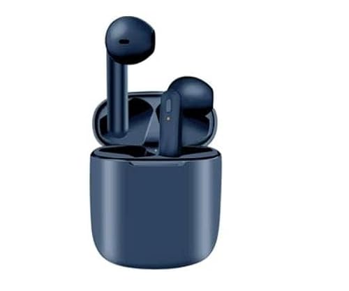 Crown Tech Wireless Earbuds Bluetooth 5.0 Headphones 3D HiFi Stereo Noise Cancellation in-Ear Built-in Mic with Charging Case, Earphones for iPhone/Samsung/Xiaomi/Android/IOS (Dark Blue)