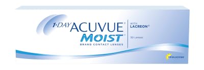Acuvue 1-Day Moist - Various Power - J&J - Daily Contact Lenses (30 Lenses/Pack) (-4.75, 8.5, 14.2, 30)