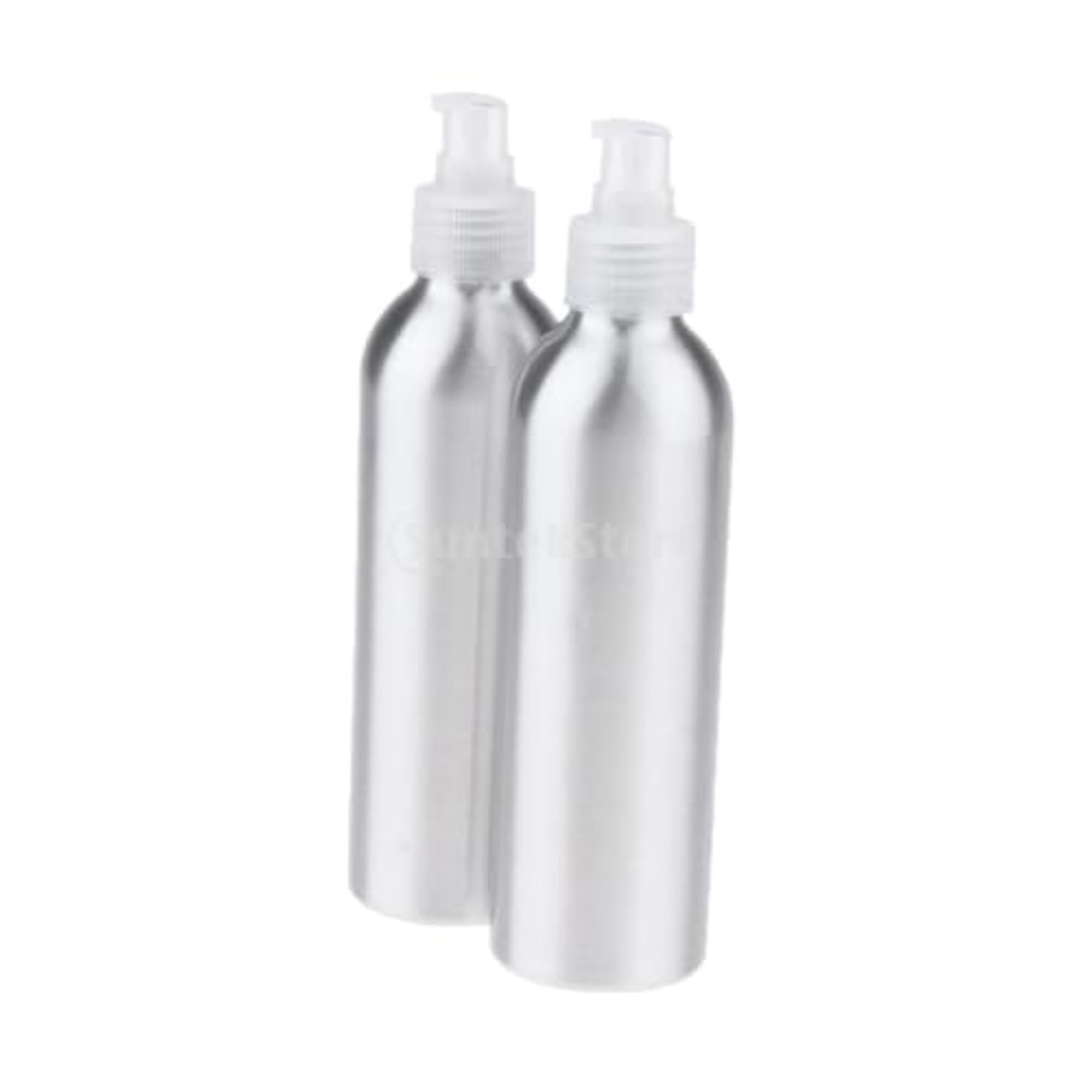 2x 250ml Empty Makeup Pump Bottle Aluminum Cream Dispenser