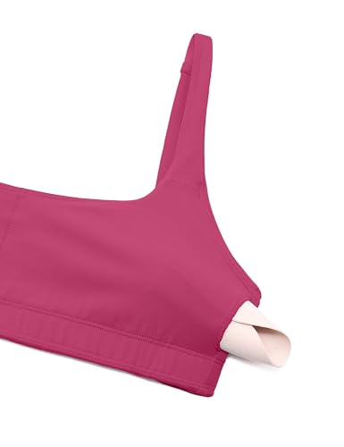 Image of CRZ YOGA Butterluxe Square Neck Sports Bras | Light Support, Removable Pads, Yoga, Extremely Soft, Low Coverage, Adjustable Spaghetti Straps, for Women