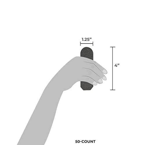 ForPro Professional Collection Stainless Steel Pedi File Refill, 100 Grit, Black, EZ-Strip Peel Pedicure Refill Pads, 1.25 W x 4 L, 50-Count