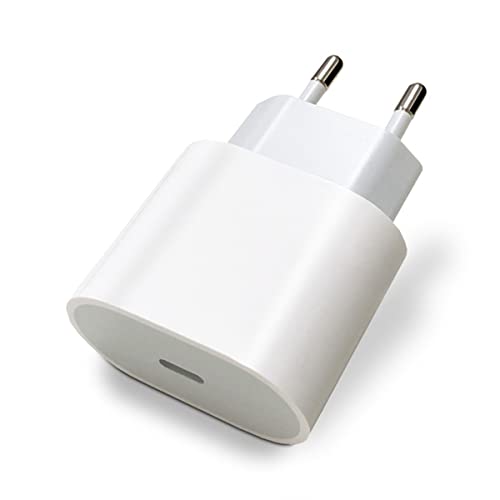 D.Square- Cargador Rápida USB PD 20w Tipo C Blanco, Compatible con iPhone 13 Pro 12 12 Mini Pro MAX Se 3 X iPad Pro Air Galaxy S22 S21 S20 Xiaomi Mi11 Redmi Note 11 Cover