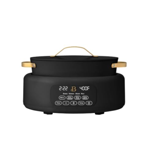 10-in-1 6Qt Electric Multi-Cooker – Slow Cooker, Rice Cooker, Steamer & More | Touch Control, Oven-Safe, Dishwasher-Safe (Black)