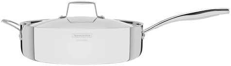 Tramontina Grano Stainless Steel Frying Pan with Triple Body with Lid and Handle 12" 5.6 L - Thumbnail 2