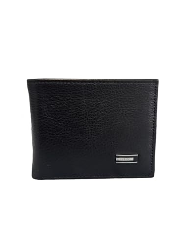 Men's Wallet - 100% GENUINE LEATHER,manufactured in Peru. Black textured wallet2