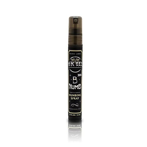 INK-EEZE B Numb Numbing Tattoo Spray, Black Label, Vegan, 5% Lidocaine, Made in USA, .33oz Spray INK-EEZE B Numb Numbing Tattoo Spray, Black Label, Vegan, 5% Lidocaine, Made in USA, .33oz Spray