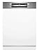 Bosch - Lavavajillas Integrable, Serie 4, 60 cm. de ancho, 14 servicios, 3ª bandeja, Motor EcoSilence, Programa Rápido, Blanco, SMI4ECS28E