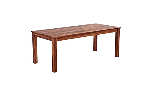 Image of Krishna Wood Decor Solid Wood Dining Table 8 Seater with Chair | Dining Room Set Furniture | Dining Table 8 Seater Set Wooden | Dining Table Set | Sheesham Wood | Teak Finish