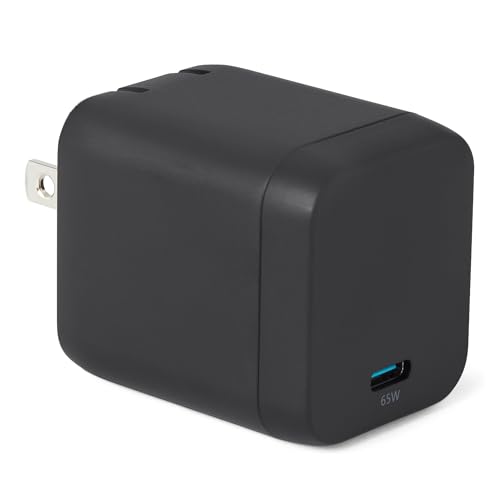 Amazon Basics 65W Fast Charging USB-C GaN Wall Charger, 1-Port PD 3.1, Black - image 1