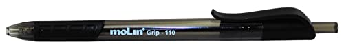 Molin - Bolígrafo retráctil negro, caja 12