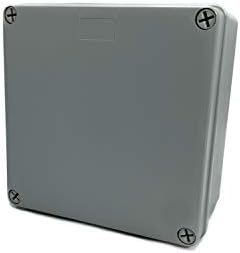 DJC Supply Co. 6" x 6" x 3" Weather & Dust Proof PS Plastic Junction Conduit Box Enclosure (5.5"x5.5"x3" Interior Dimension)1 Pack