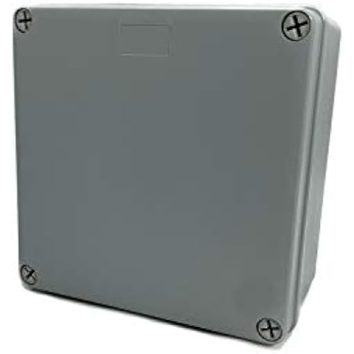 6"x6"x3" Weatherproof Electrical Junction Box – IP65 Waterproof Outdoor Enclosure, Polystyrene Plastic, Rubber Seal, Wall Mount, Universal Conduit Box for Outdoor & Indoor Use (1 Pack)