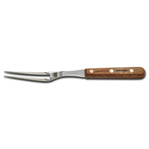 Dexter-Russell Traditional™ Shrimp Fork, 11-1/2" Overall with 6-1/2" Stain-Free High-Carbon Steel Tines, Brass Compression Rivets, Comfortable Rosewood Handle, USA-Made