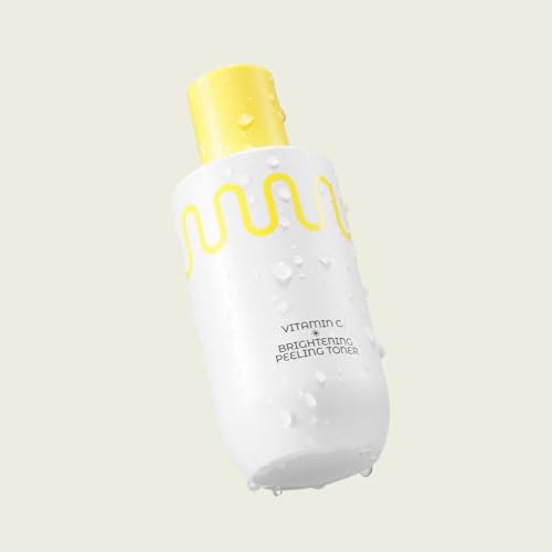 Image of COMMONLABS Vitamin C Brightening Peeling Toner (200ml) - AHA, BHA, PHA Exfoliating Face Toner - Vitamin Fruit Complex for Radiant Glow - Pore Minimizing & Skin Resurfacing K-Beauty Liquid Exfoliant