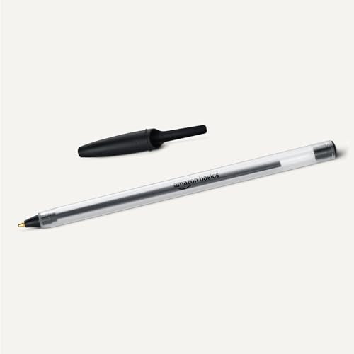 Image of Amazon Basics Ballpoint Pens, Medium Point 1.0mm, Black Ink, 36-Pack