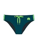 Con fodera SUNDEK Diwalter Swim Brief, Slip Mare da Uomo (IT, Testo, L, Regular, Regular, Peacock 01)