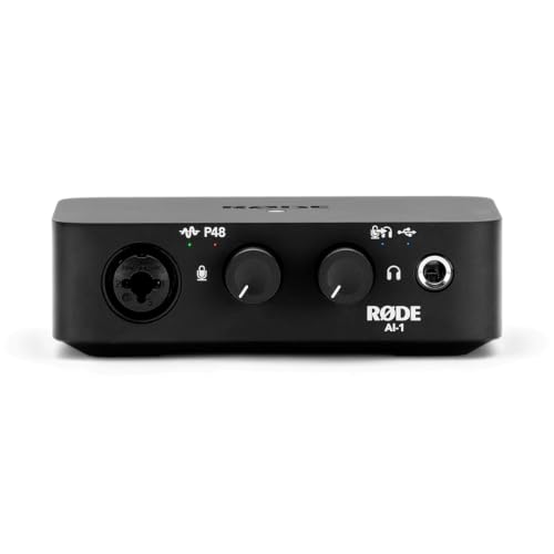 RØDE AI-1 - Studioqualität USB Audio Interface mit Neutrik™-Combo-Eingang für Musikproduktion, Streaming und Podcasting