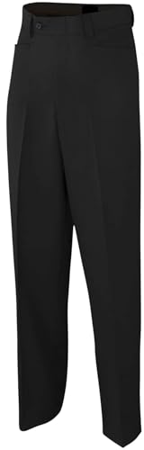 Smitty | BKS-288 | Women's 4-Way Stretch Black Flat Front Official's Pants | Slash Pockets | Basketball Wrestling | Referee's Choice (8)