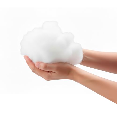 FUSIONHOME Relleno de Fibra Hueca Siliconada 2 KG   Relleno para Cojines, Almohadas, Peluches, Manualidades   Rellenos Indeformables de Alta Densidad   100% Poliéster Antiacaros (2000 Gramos)