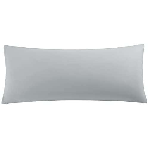 sourcing map Taie de Traversin Housse de Traversin Taie d'oreiller en Microfibre Douce Tissage pour Polyester 90g/m2 Fermeture éclair Gris 51x140cm