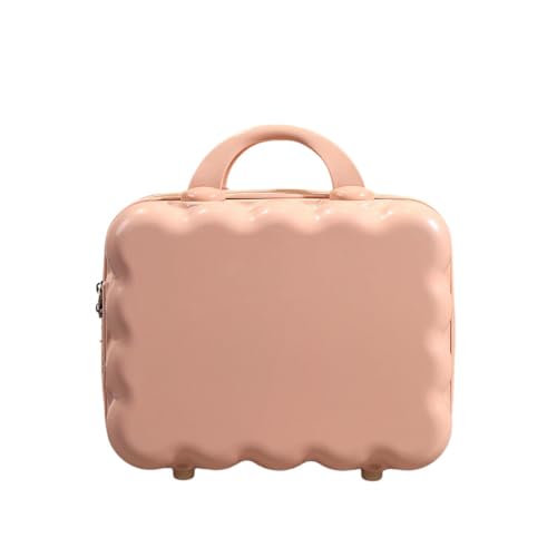 Lamantt14インチスーツケース、大容量化粧品ケース/化粧バッグ/、ミニ収納バッグ、ポータブル、防塵、通勤や出張に実用的な収納 (ピンク)