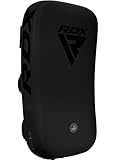 RDX Schlagpolster zum Kampfsport, Curved Trittschlagpolster Kickboxen, Muay Thai Training, Maya Hide Leder Boxen Schlagkissen, MMA Thai Pads Trainerpratzen Boxpratzen Boxpads (Nur EIN Pad)