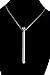 XR PLAY HARD. Charmed Silver 7x Vibrating Y Necklace For Women, Sexy Silver Bar Pendant With Chain Necklace, Rechargeable 2-in-1 Necklace Jewelry - Silver Color With Rhinestones