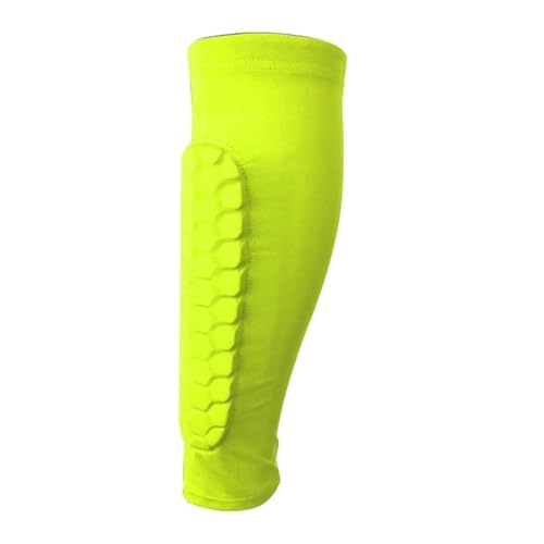 1 Pcs Soccer Shin Guards Shin Pad for Youth Adult,Calf Compression Sleeve with Honeycomb Pad for Shin Splint Relief, Recovery, Running(Green-1Pcs,XL-for Calf 35-40cm)