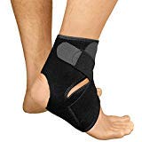 RiptGear Soporte de tobillo para hombres y mujeres, soporte de compresión para esguinces de tobillo, correas ajustables de talón abierto para