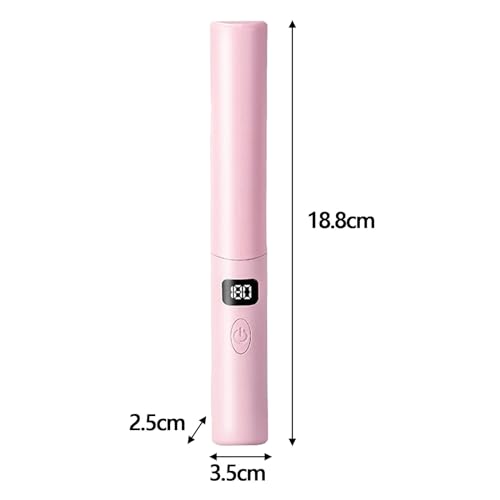 Plancha para el cabello harayaa con calentamiento rápido y carga USB, ideal para mujeres y niñas, color rosa miniatura 4