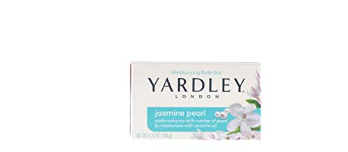 Yardley London Jasmine Pearl Bar Soap, 4.25 oz (Pack of 4)
